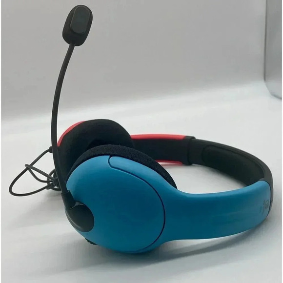PDP Gaming Airlite Stereo Wired Headset For Nintendo Switch Neon Red Blue Tested - Picture 3 of 14
